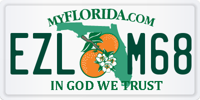 FL license plate EZLM68