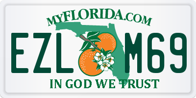 FL license plate EZLM69