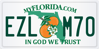 FL license plate EZLM70