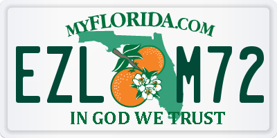 FL license plate EZLM72