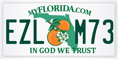 FL license plate EZLM73