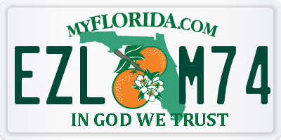 FL license plate EZLM74