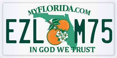 FL license plate EZLM75