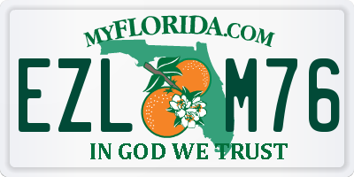 FL license plate EZLM76