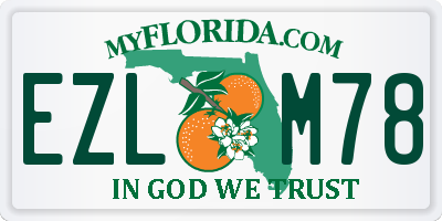 FL license plate EZLM78