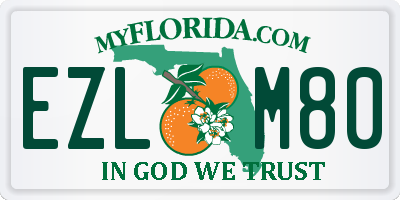 FL license plate EZLM80