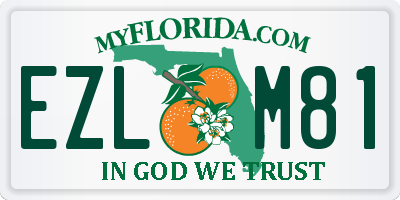 FL license plate EZLM81