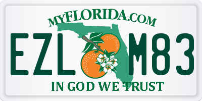 FL license plate EZLM83