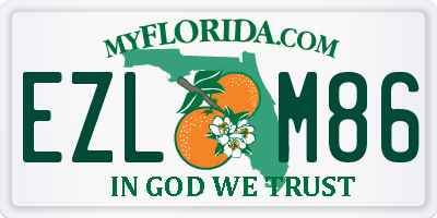 FL license plate EZLM86