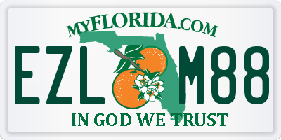 FL license plate EZLM88