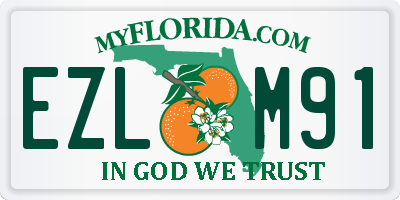 FL license plate EZLM91