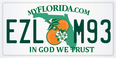 FL license plate EZLM93