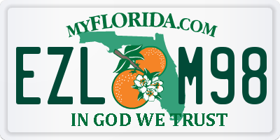 FL license plate EZLM98