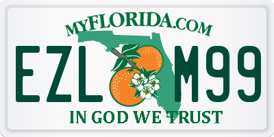 FL license plate EZLM99