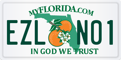 FL license plate EZLN01