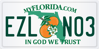 FL license plate EZLN03