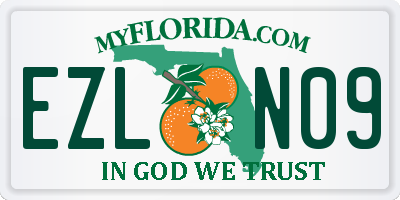 FL license plate EZLN09