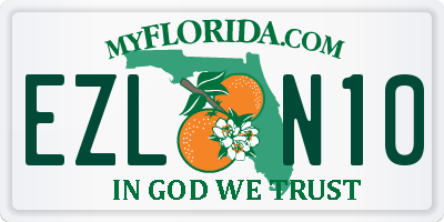 FL license plate EZLN10