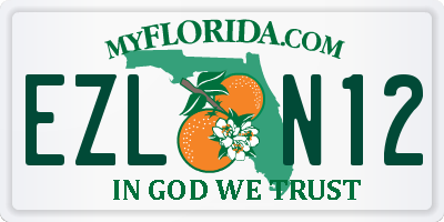 FL license plate EZLN12