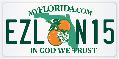 FL license plate EZLN15