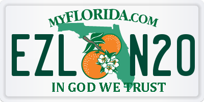 FL license plate EZLN20