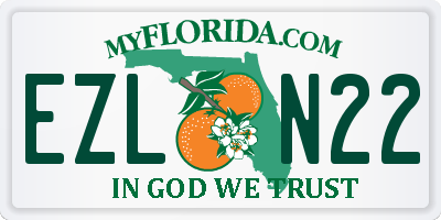 FL license plate EZLN22