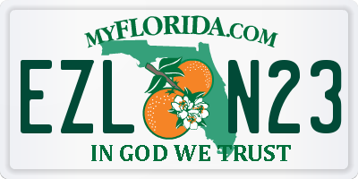 FL license plate EZLN23