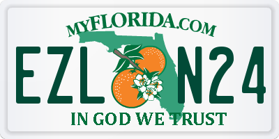 FL license plate EZLN24