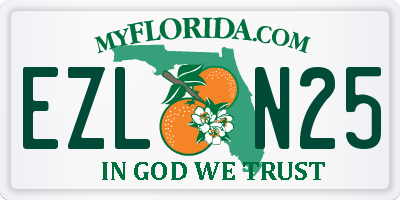 FL license plate EZLN25