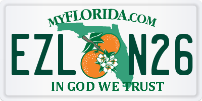 FL license plate EZLN26