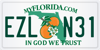 FL license plate EZLN31