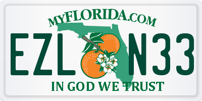 FL license plate EZLN33