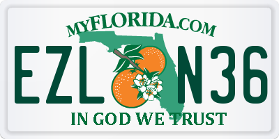 FL license plate EZLN36