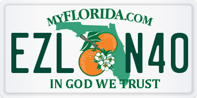 FL license plate EZLN40