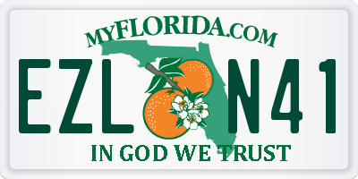 FL license plate EZLN41