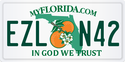 FL license plate EZLN42