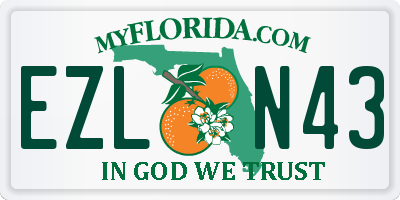 FL license plate EZLN43