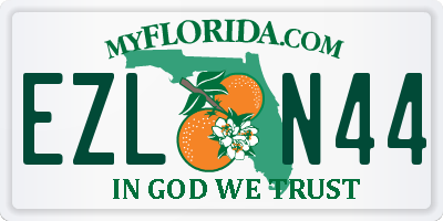 FL license plate EZLN44