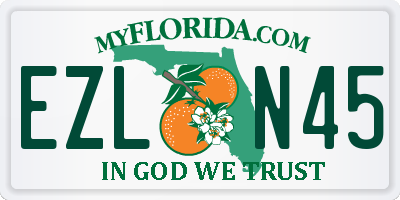 FL license plate EZLN45