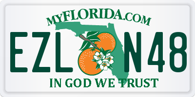 FL license plate EZLN48