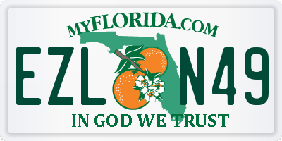 FL license plate EZLN49