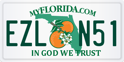 FL license plate EZLN51