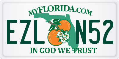 FL license plate EZLN52