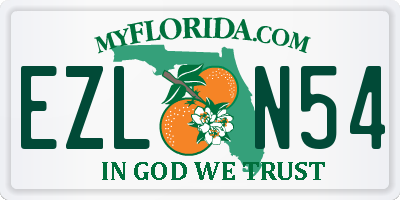 FL license plate EZLN54