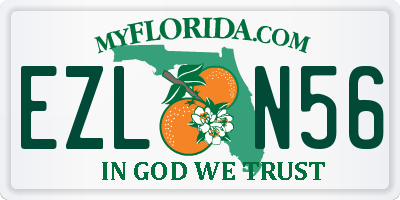 FL license plate EZLN56