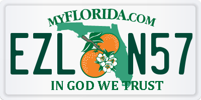 FL license plate EZLN57