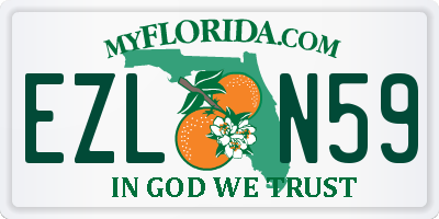 FL license plate EZLN59