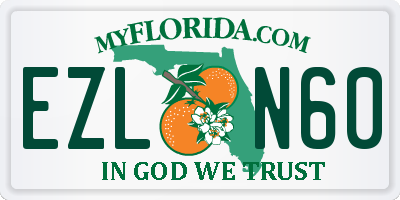 FL license plate EZLN60