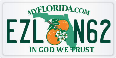 FL license plate EZLN62