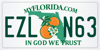 FL license plate EZLN63